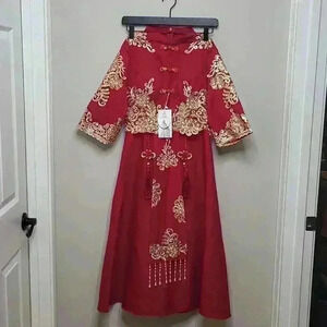 Laifanni Red Chinese Modern Wedding Dress NWT‎ New Size Unknown